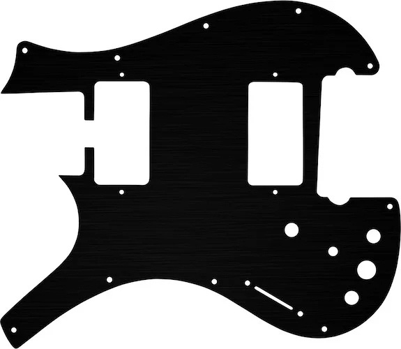 WD Custom Pickguard For Left Hand Parker Dual Humbucker Nitefly M #27T Simulated Black Anodized Thin