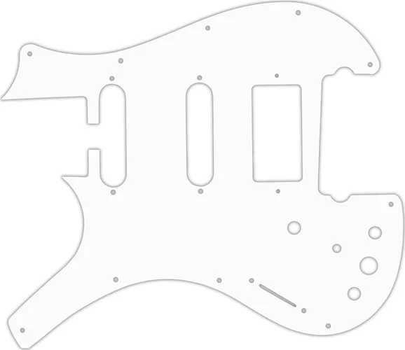 WD Custom Pickguard For Left Hand Parker Dual Single Coil, Single Humbucker Nitefly SA #02T White Thin