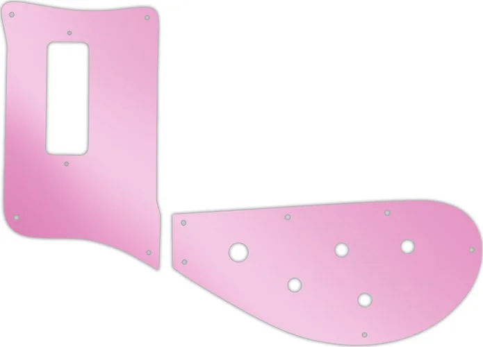 WD Custom Pickguard For Left Hand Rickenbacker 4003 Bass #10P Pink Mirror