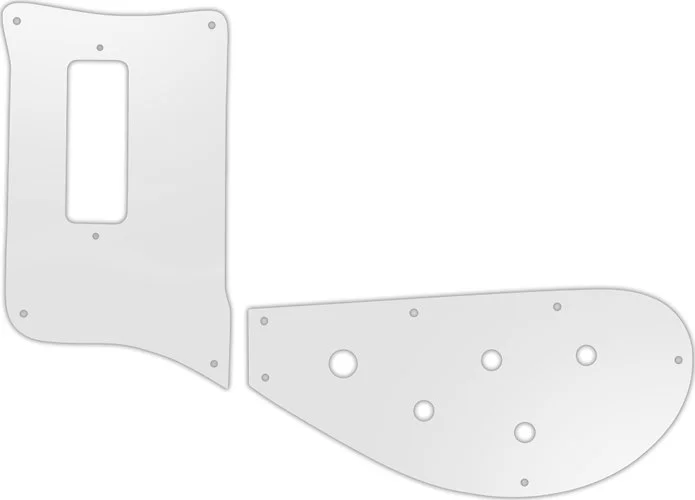 WD Custom Pickguard For Left Hand Rickenbacker 4003 Bass #22 Translucent Milk White