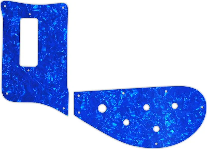 WD Custom Pickguard For Left Hand Rickenbacker 4003 Bass #28BU Blue Pearl/White/Black/White