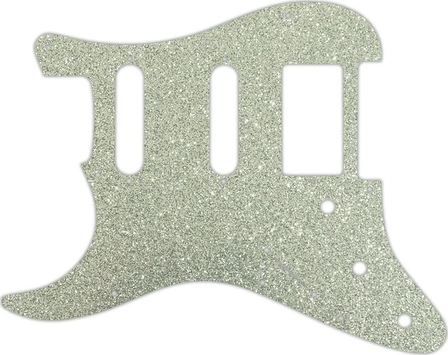 WD Custom Pickguard For Left Hand Single Humbucker, Dual Single Coil Fender Stratocaster #60SS Silver Sparkle 