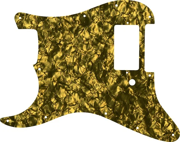WD Custom Pickguard For Left Hand Single Humbucker Fender Stratocaster #28GD Gold Pearl/Black/White/Black