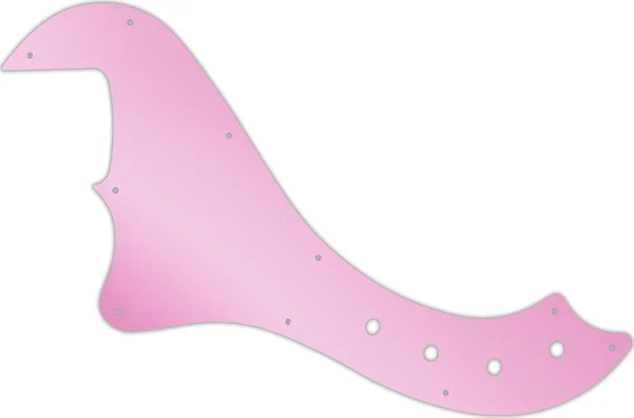 WD Custom Pickguard For Left Hand Squier By Fender Deluxe Dimension Bass IV #10P Pink Mirror