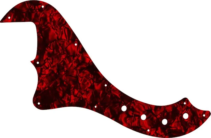 WD Custom Pickguard For Left Hand Squier By Fender Deluxe Dimension Bass IV #28DRP Dark Red Pearl/Black/White/Black