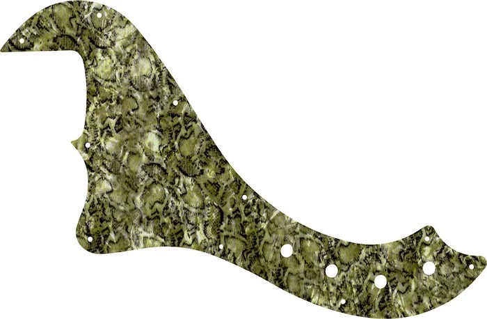 WD Custom Pickguard For Left Hand Squier By Fender Deluxe Dimension Bass IV #31 Snakeskin