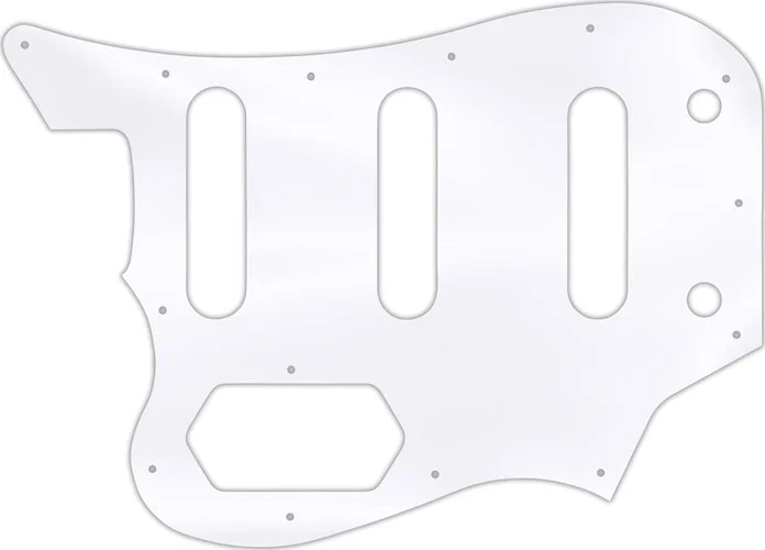 WD Custom Pickguard For Left Hand Squier By Fender Vintage Modifed Bass VI #45 Clear Acrylic