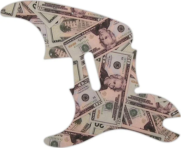 WD Custom Pickguard For Left Hand Squier By Fender 2013-Present '51 #G16 Money Graphic
