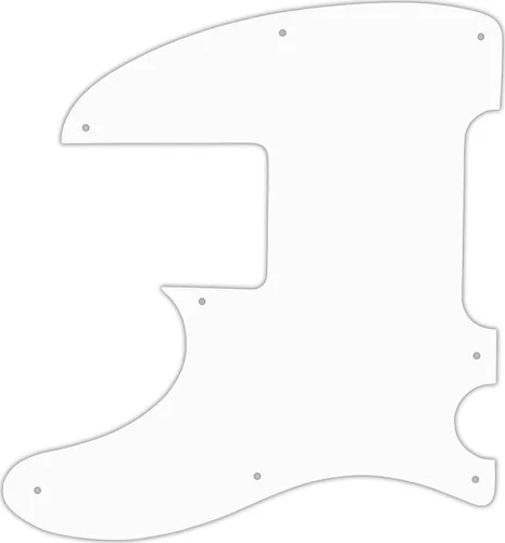 WD Custom Pickguard For Left Hand Squier By Fender Vintage Modified Telecaster Bass #02M White Matte