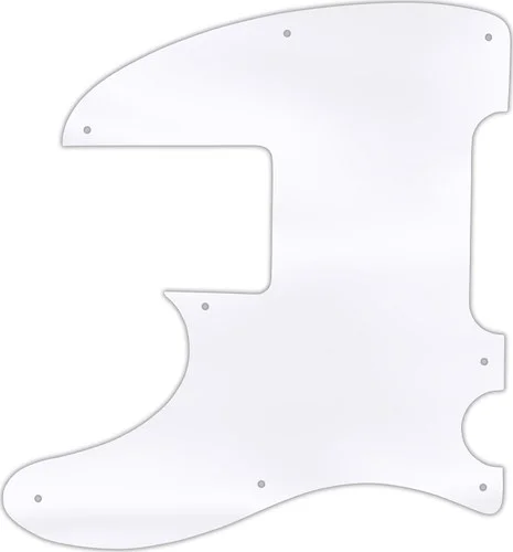 WD Custom Pickguard For Left Hand Squier By Fender Vintage Modified Telecaster Bass #45 Clear Acrylic