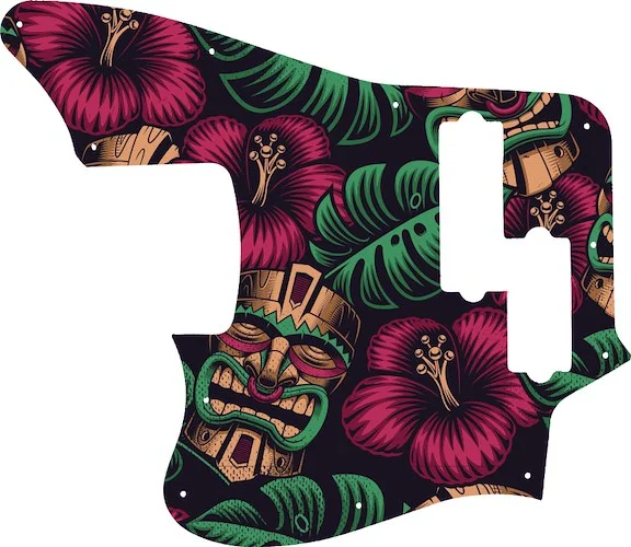 WD Custom Pickguard For Left Hand Squier By Fender 5 String Vintage Modified Jaguar Bass V Special #GAL01 Aloha Tiki Graphic