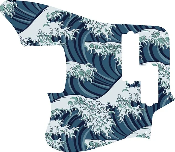 WD Custom Pickguard For Left Hand Squier By Fender 5 String Vintage Modified Jaguar Bass V Special #GT02 Japanese Wave Tattoo Graphic