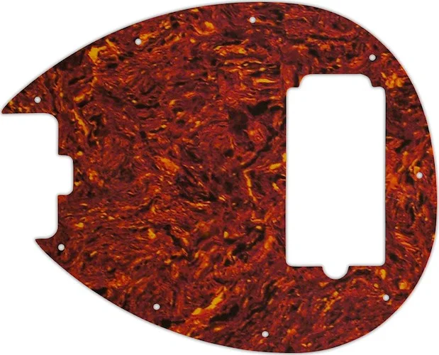 WD Custom Pickguard For Left Hand Sterling By Music Man SB14 Bass #05P Tortoise Shell/Parchment