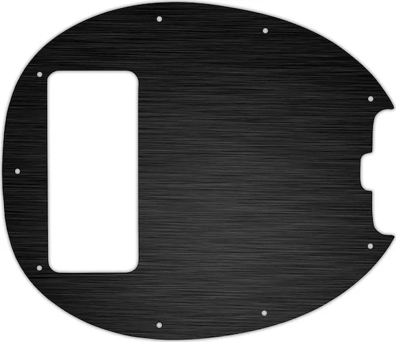 WD Custom Pickguard For Music Man 5 String StingRay 5 Classic Bass #27T Simulated Black Anodized Thi