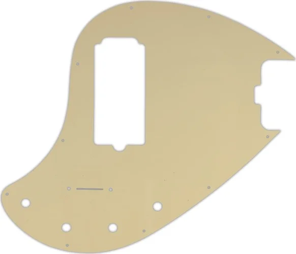 WD Custom Pickguard For Music Man 5 String StingRay 5-H Through Neck Bass #06T Cream Thin