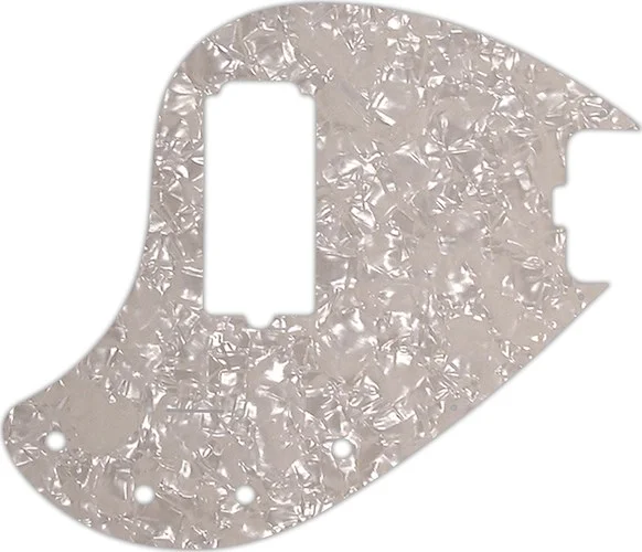 WD Custom Pickguard For Music Man 5 String StingRay 5-H Through Neck Bass #28A Aged Pearl/White/Blac