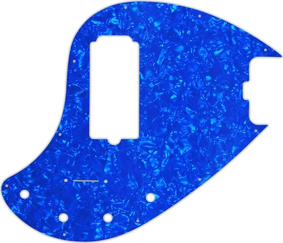 WD Custom Pickguard For Music Man 5 String StingRay 5-H Through Neck Bass #28BU Blue Pearl/White/Bla
