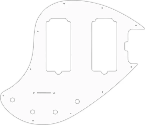 WD Custom Pickguard For Music Man 5 String StingRay 5-HH Through Neck Bass #02T White Thin