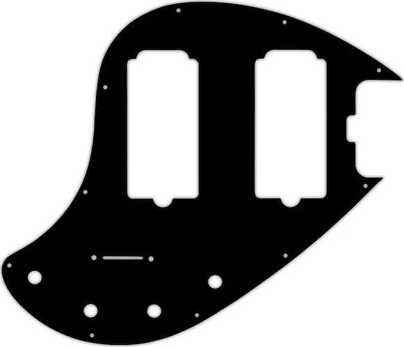 WD Custom Pickguard For Music Man 5 String StingRay 5-HH Through Neck Bass #09 Black/White/Black/Whi