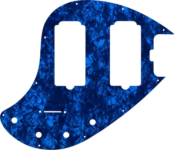 WD Custom Pickguard For Music Man 5 String StingRay 5-HH Through Neck Bass #28DBP Dark Blue Pearl/Black/White/Black