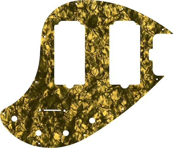 WD Custom Pickguard For Music Man 5 String StingRay 5-HH Through Neck Bass #28GD Gold Pearl/Black/White/Black