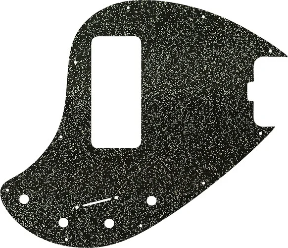 WD Custom Pickguard For Music Man 5 String StingRay 5-H Through Neck Bass With Old Style Rounded Humbucker #60BS Black Sparkle 