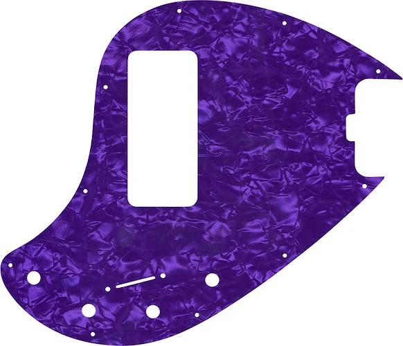 WD Custom Pickguard For Music Man 5 String StingRay 5-H Through Neck Bass With Old Style Rounded Humbucker #28PRL Light Purple Pearl
