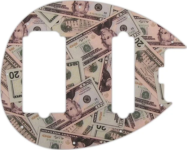 WD Custom Pickguard For Music Man Sterling 4-HS Bass #G16 Money Graphic
