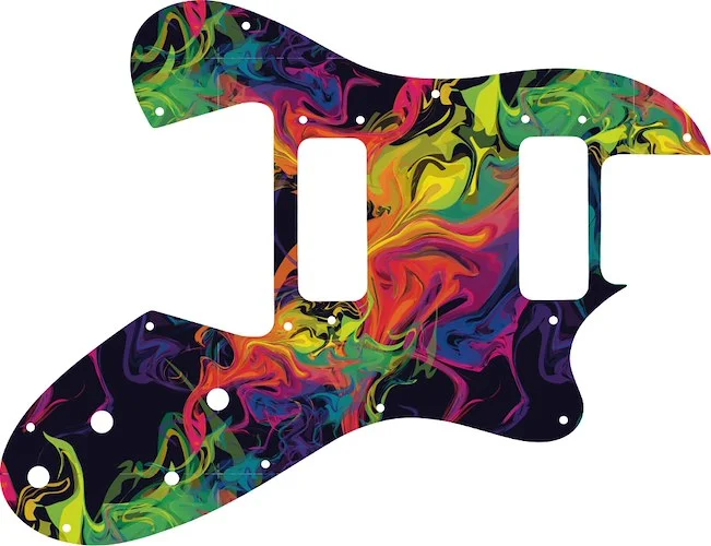 WD Custom Pickguard For Ovation Viper #GP01 Rainbow Paint Swirl Graphic