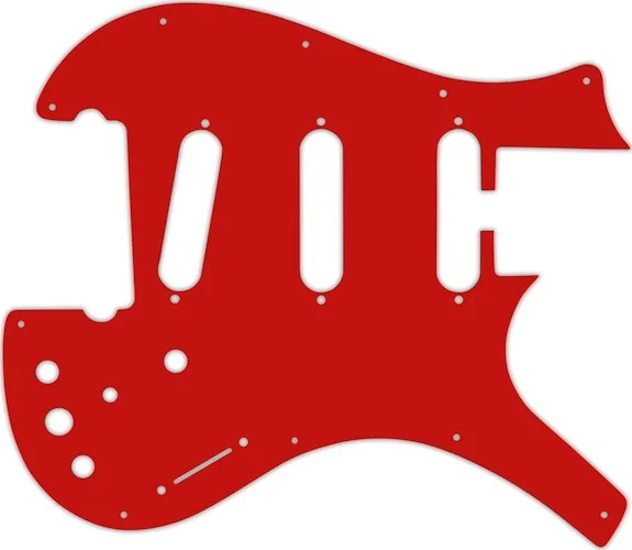 WD Custom Pickguard For Parker 3 Single Coil Nitefly V1 #07 Red/White/Red