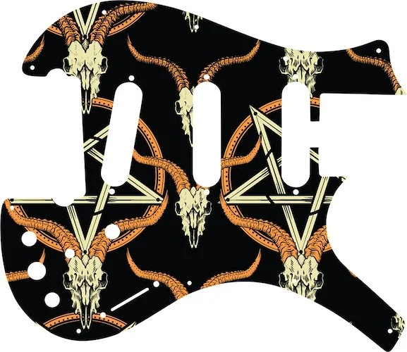 WD Custom Pickguard For Parker 3 Single Coil Nitefly V1 #GOC01 Occult Goat Skull & Pentagram Graphic