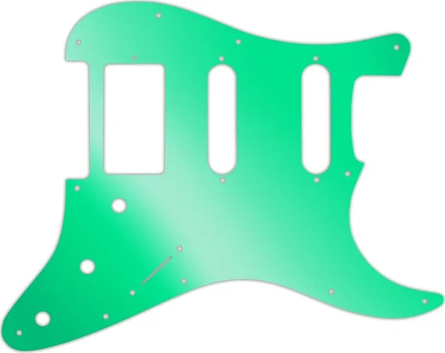 WD Custom Pickguard For Single Humbucker, Dual Single Coil Fender Stratocaster #10GR Green Mirror