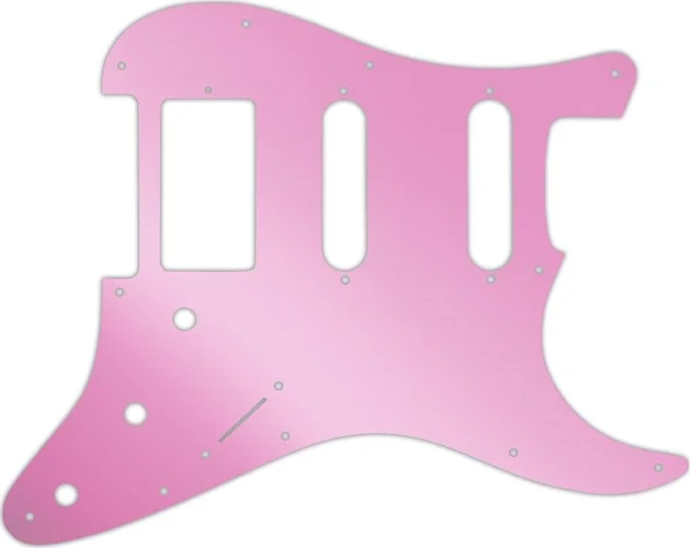 WD Custom Pickguard For Single Humbucker, Dual Single Coil Fender Stratocaster #10P Pink Mirror
