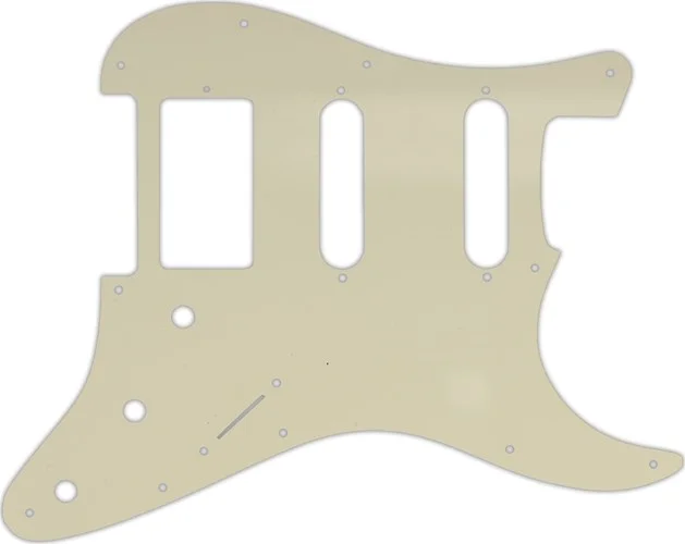 WD Custom Pickguard For Single Humbucker, Dual Single Coil Fender Stratocaster #55 Parchment 3 Ply