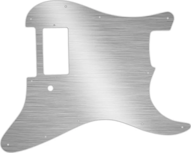 WD Custom Pickguard For Single Humbucker Fender Stratocaster #13 Simulated Brushed Silver/Black PVC