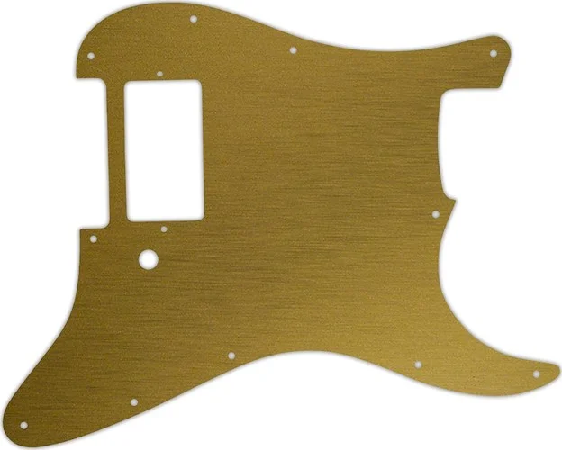 WD Custom Pickguard For Single Humbucker Fender Stratocaster #14 Simulated Brushed Gold/Black PVC