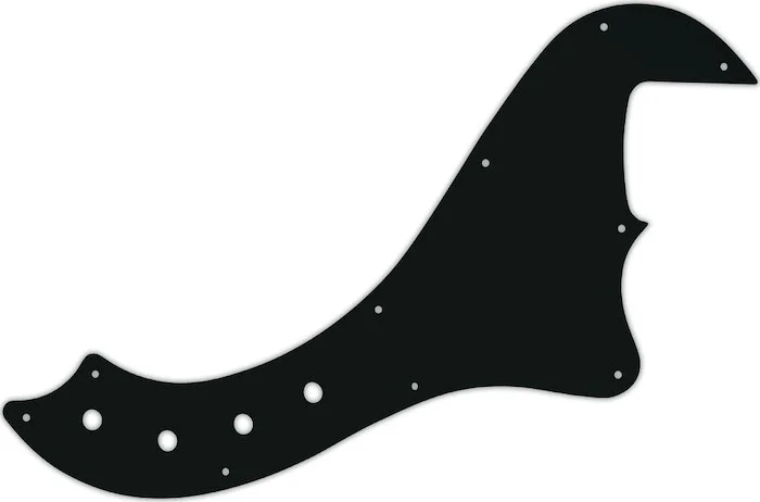 WD Custom Pickguard For Squier By Fender Deluxe Dimension Bass IV #01A Black Acrylic