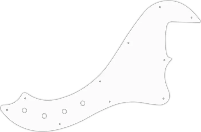 WD Custom Pickguard For Squier By Fender Deluxe Dimension Bass IV #02M White Matte
