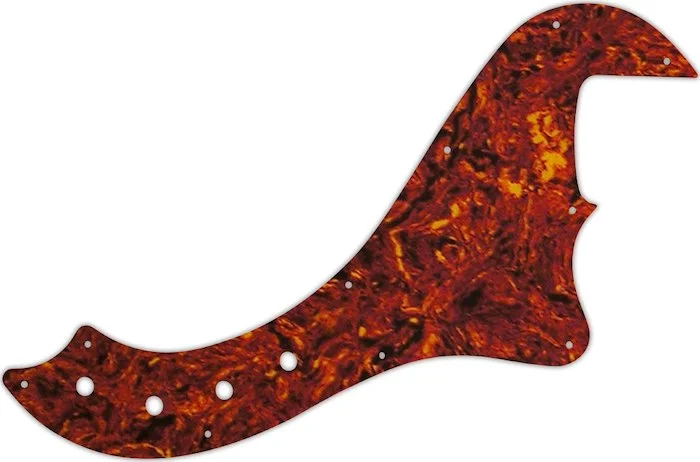 WD Custom Pickguard For Squier By Fender Deluxe Dimension Bass IV #05P Tortoise Shell/Parchment