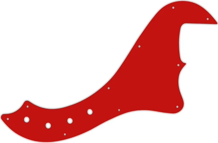 WD Custom Pickguard For Squier By Fender Deluxe Dimension Bass IV #07S Red Solid