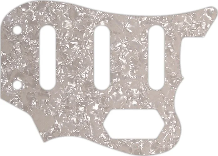 WD Custom Pickguard For Squier By Fender Vintage Modifed Bass VI #28A Aged Pearl/White/Black/White