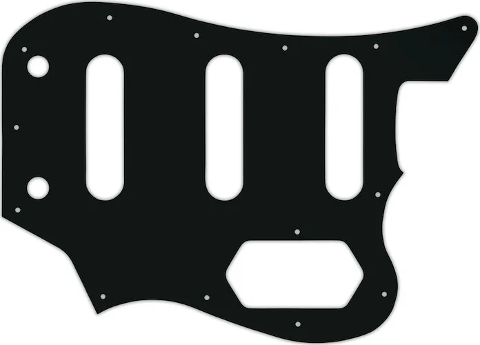 WD Custom Pickguard For Squier By Fender Vintage Modifed Bass VI #01A Black Acrylic