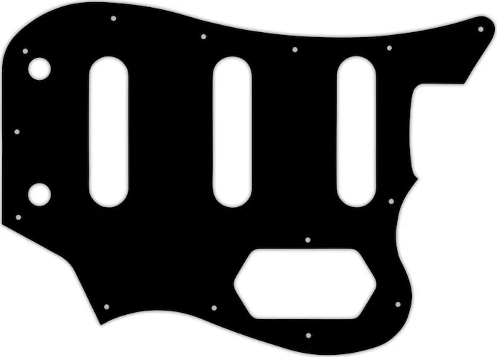 WD Custom Pickguard For Squier By Fender Vintage Modifed Bass VI #01T Black Thin