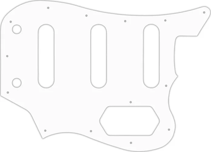 WD Custom Pickguard For Squier By Fender Vintage Modifed Bass VI #02T White Thin