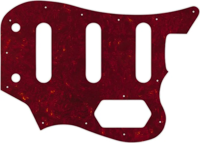WD Custom Pickguard For Squier By Fender Vintage Modifed Bass VI #05R Tortoise Shell Red