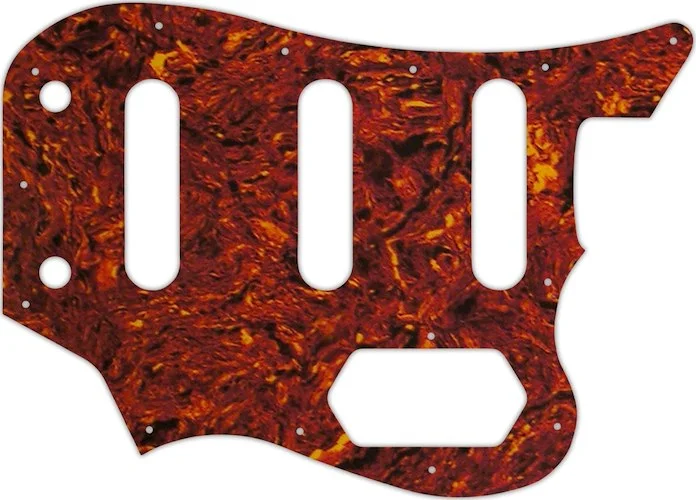 WD Custom Pickguard For Squier By Fender Vintage Modifed Bass VI #05W Tortoise Shell/White