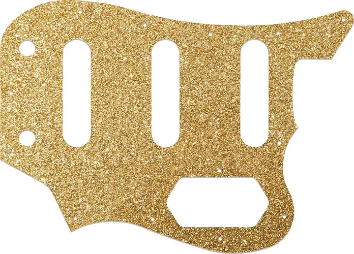 WD Custom Pickguard For Squier By Fender Vintage Modifed Bass VI #60RGS Rose Gold Sparkle 