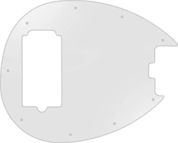 WD Custom Pickguard For Sterling By Music Man SB14 Bass #22 Translucent Milk White