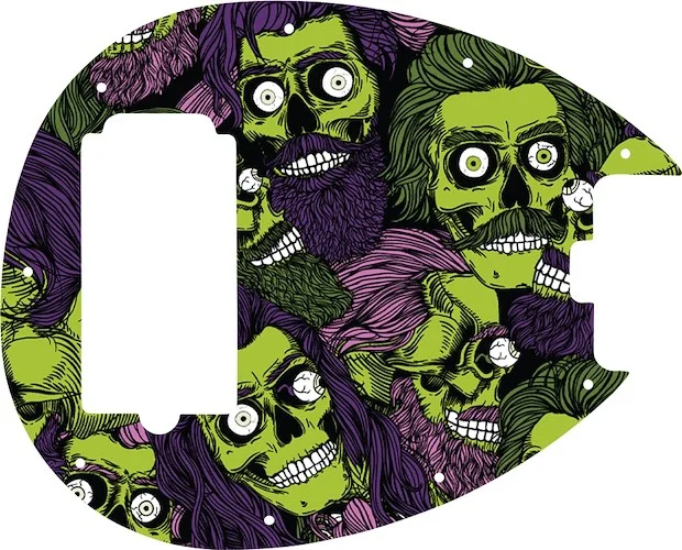 WD Custom Pickguard For Sterling By Music Man SB14 Bass #GHA02 Zombeard Graphic