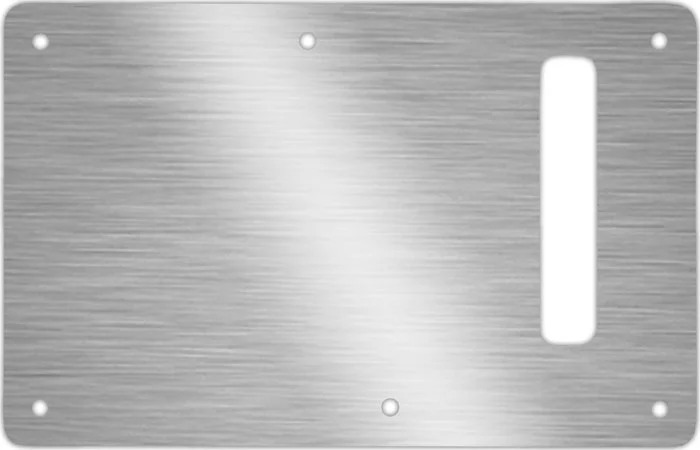 WD Custom Pickguards Backplate For Modern Fender Stratocaster #13 Simulated Brushed Silver/Black PVC